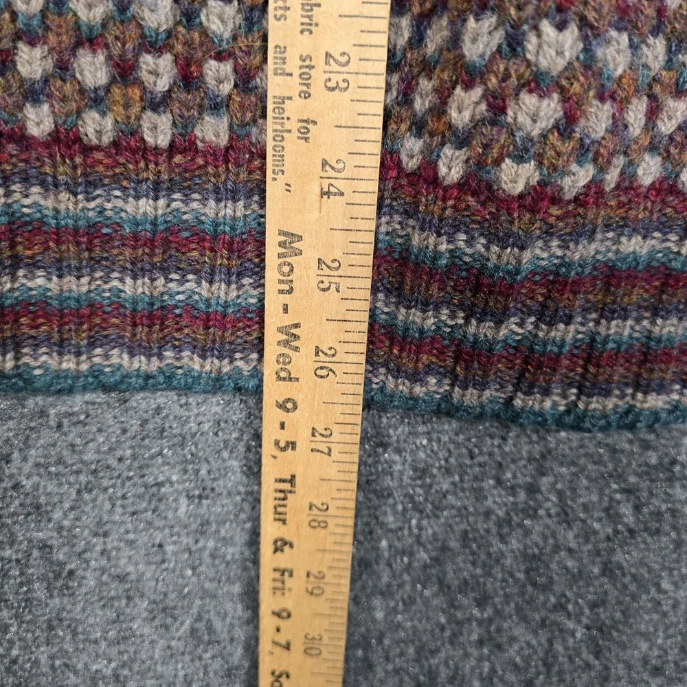 Vintage Eddie Bauer Sweater Men's Large Shetland Wool Knit Multicolor Heavy - Picture 4 of 7